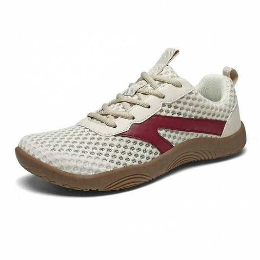 Men's wide fit breathable walking trainers with lightweight mesh upper