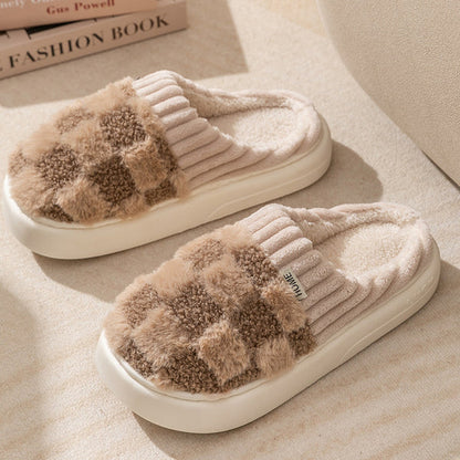 Unisex Cozy Plush Slippers–Non Slip Indoor House Shoes Wide Fit