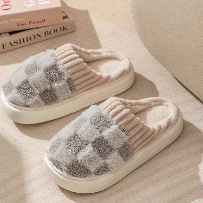 Unisex Cozy Plush Slippers–Non Slip Indoor House Shoes Wide Fit