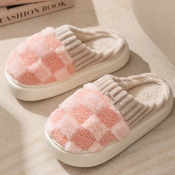 Unisex Cozy Plush Slippers–Non Slip Indoor House Shoes Wide Fit