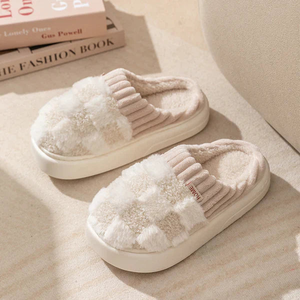 Unisex Cozy Plush Slippers–Non Slip Indoor House Shoes Wide Fit