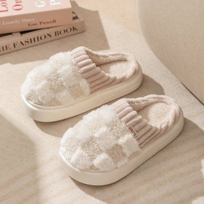 Unisex Cozy Plush Slippers–Non Slip Indoor House Shoes Wide Fit