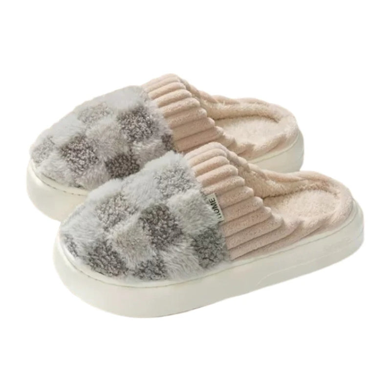 Unisex Cozy Plush Slippers–Non Slip Indoor House Shoes Wide Fit