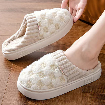 Unisex Cozy Plush Slippers–Non Slip Indoor House Shoes Wide Fit