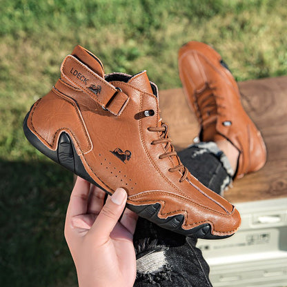 Orthopedic Leather Boots - Waterproof Non - Slip Comfort Pain Relief