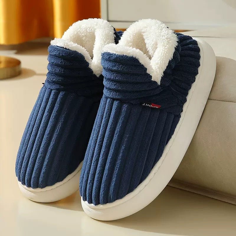 EaseLane couples corduroy slipper boots – warm fleece lining and arch support – product image 7