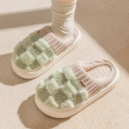 Unisex Cozy Plush Slippers–Non Slip Indoor House Shoes Wide Fit