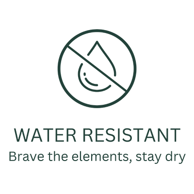 Water-resistance icon with a crossed-out water droplet