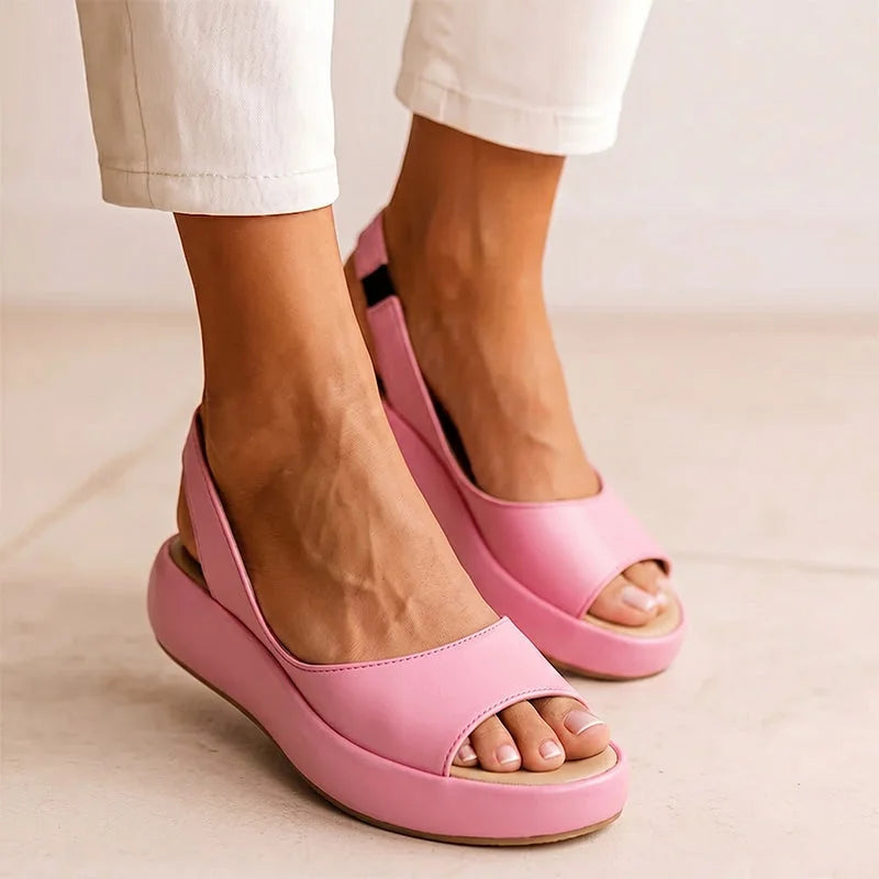 Women's sandals shown on foot