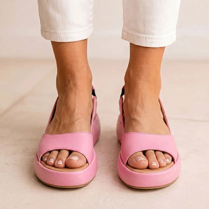 Women's sandals shown on foot