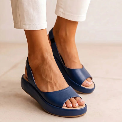 Women's sandals shown on foot