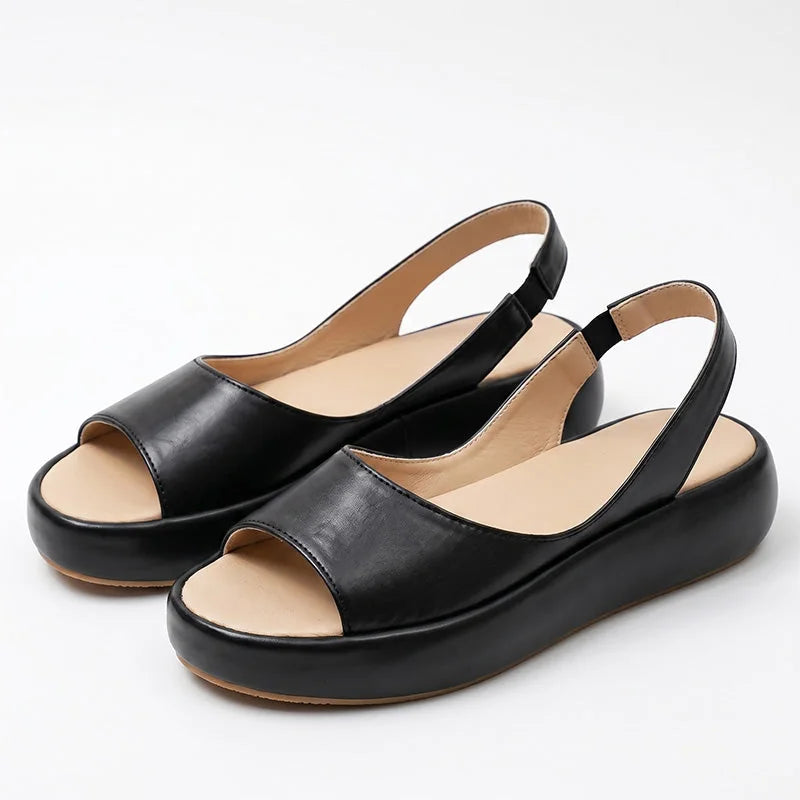 Women's sandals shown on foot