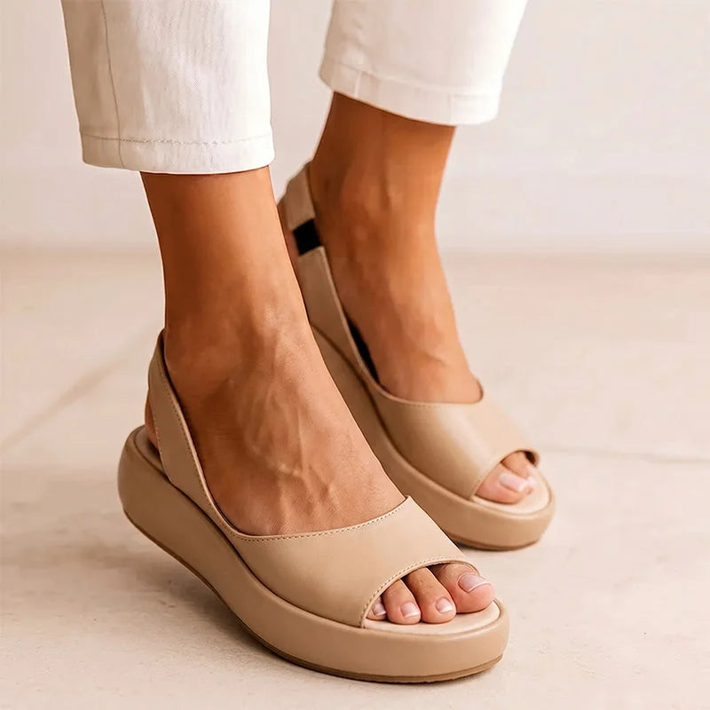 Women's sandals shown on foot