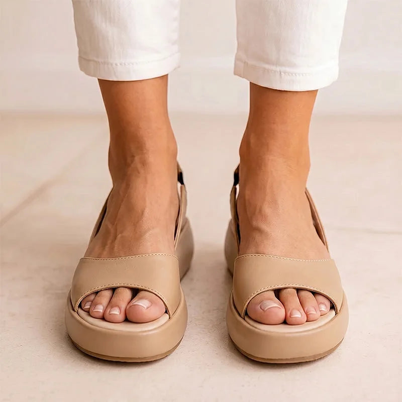 Women's sandals shown on foot
