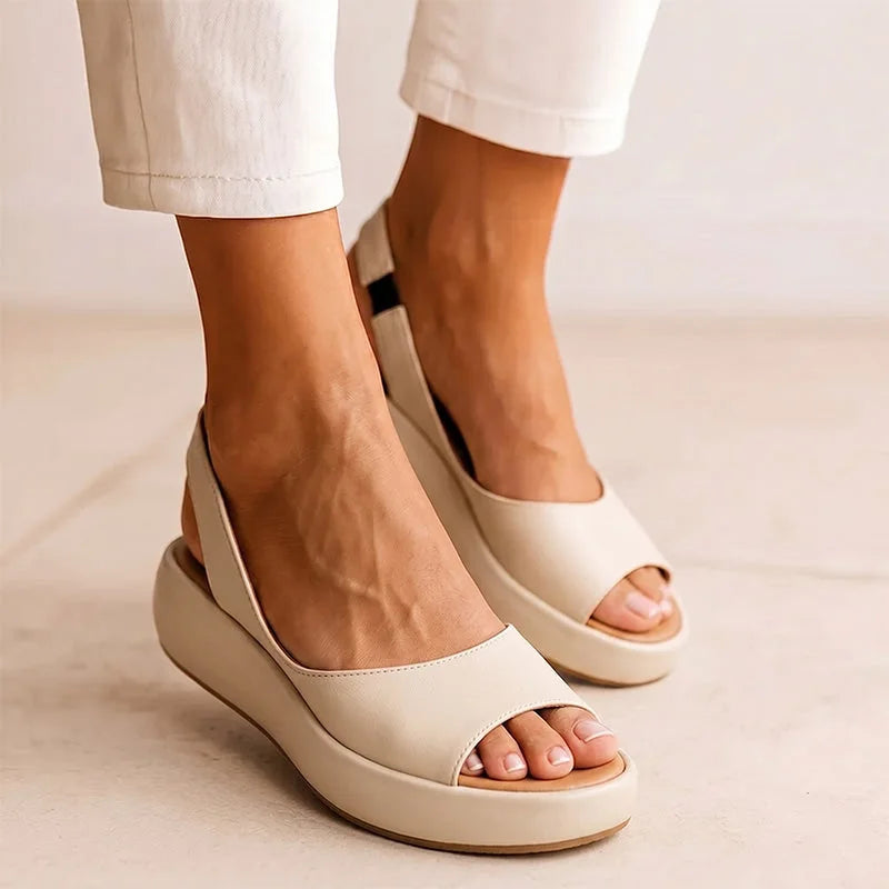 Women's sandals shown on foot