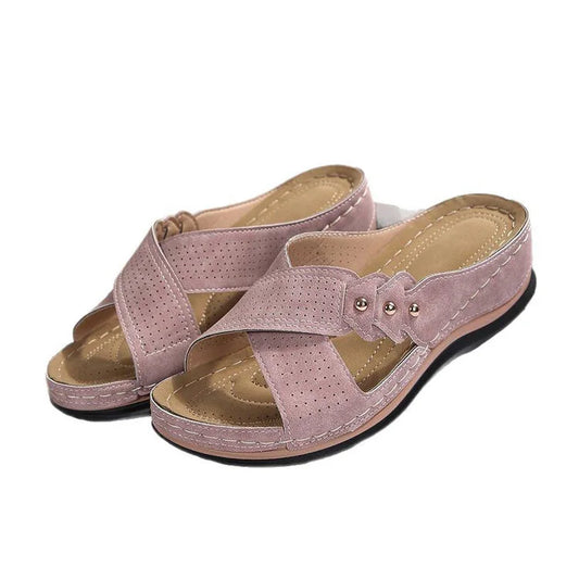 Women's arch support wedge sandals product view
